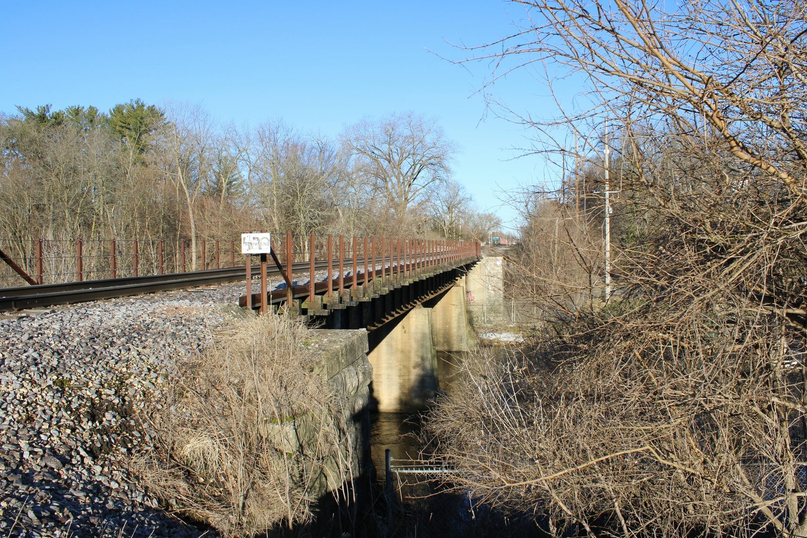 Looking west